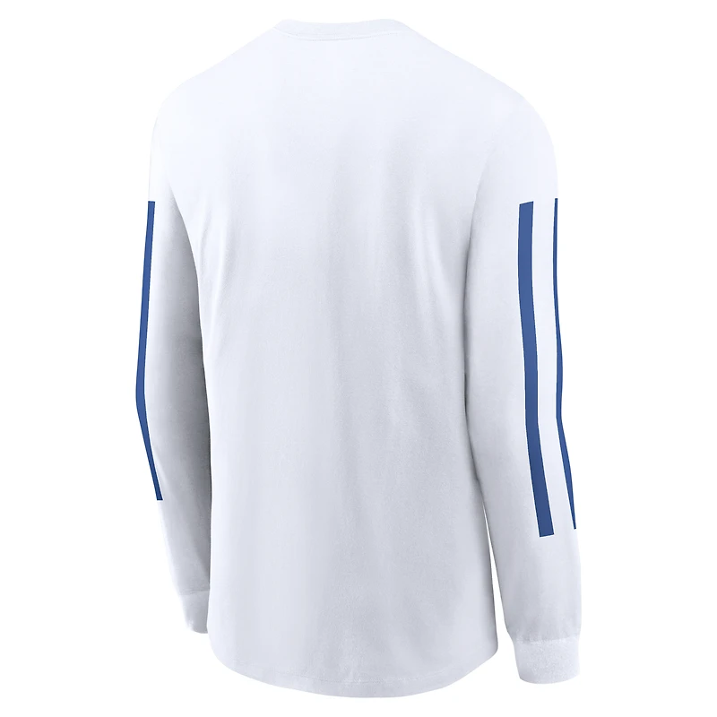 T-shirt à manches longues Nike pour hommes, blanc, avec slogan Local Spirit des Wildcats du Kentucky