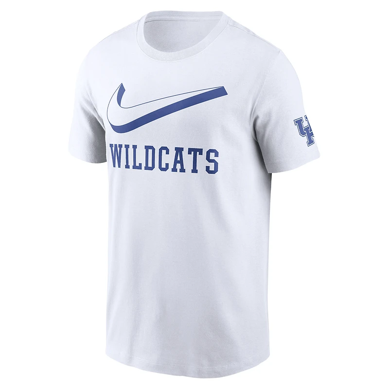 T-shirt Nike blanc Kentucky Wildcats Primetime 2-Hit Swoosh pour homme
