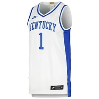 Maillot rétro Nike #1 Kentucky Wildcats Limited pour homme, blanc