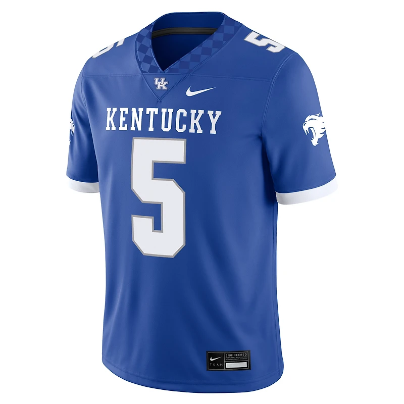 Maillot de football Nike Zach Calzada Royal Kentucky Wildcats domicile NIL pour homme