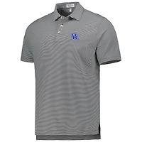 Men's Peter Millar Black Kentucky Wildcats Jubilee Striped Performance Jersey Polo