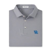 Men's Peter Millar  Gray Kentucky Wildcats Jubilee Stripe Stretch Jersey Polo