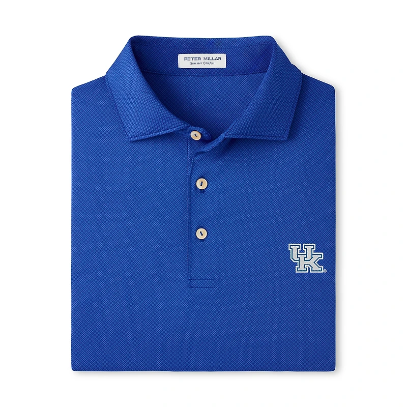 Men's Peter Millar Royal Kentucky Wildcats Hugo Performance Jersey Polo