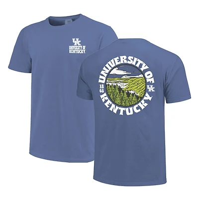 Men's  Royal Kentucky Wildcats Comfort Colors Thick Lined Landscape T-Shirt