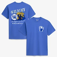 T-shirt de baseball pour homme Royal Kentucky Wildcats avec mascotte dessinée