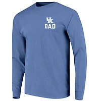T-shirt à manches longues pour homme Royal Kentucky Wildcats, motif dessin du campus la fête des pères