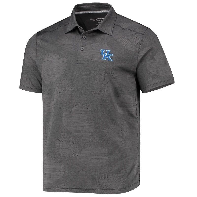 Polo Tommy Bahama Charcoal Kentucky Wildcats Palm Coast Delray Frond IslandZone pour homme