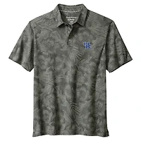 Polo Tommy Bahama gris pour homme, motif Palm Fresco Hibiscus IslandZone®, Kentucky Wildcats
