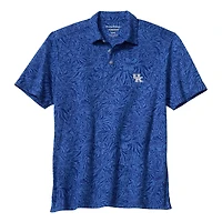 Men's Tommy Bahama  Royal Kentucky Wildcats IslandZone Wild Hibiscus Tri-Blend Polo