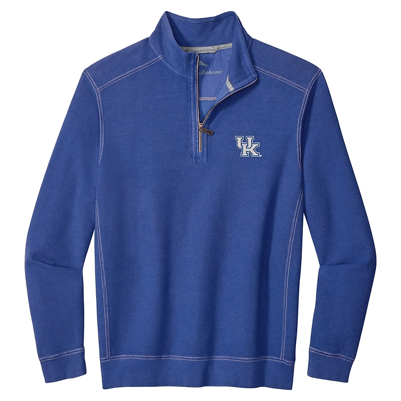 Veste demi-zip Tommy Bahama Royal Kentucky Wildcats Montego Bay pour homme