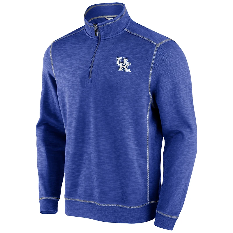 Haut à trois mélanges demi-zip Tommy Bahama Royal Kentucky Wildcats Tobago Bay pour hommes