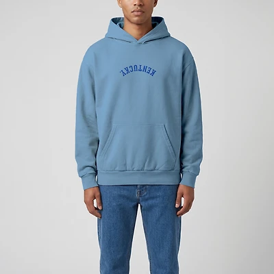 Men's Uscape Apparel Light Blue Kentucky Wildcats Upside Down Embroidered Vintage Heavyweight Hoodie