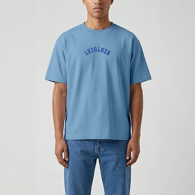Men's Uscape Apparel Light Blue Kentucky Wildcats Upside Down Embroidered Vintage Heavyweight T-Shirt