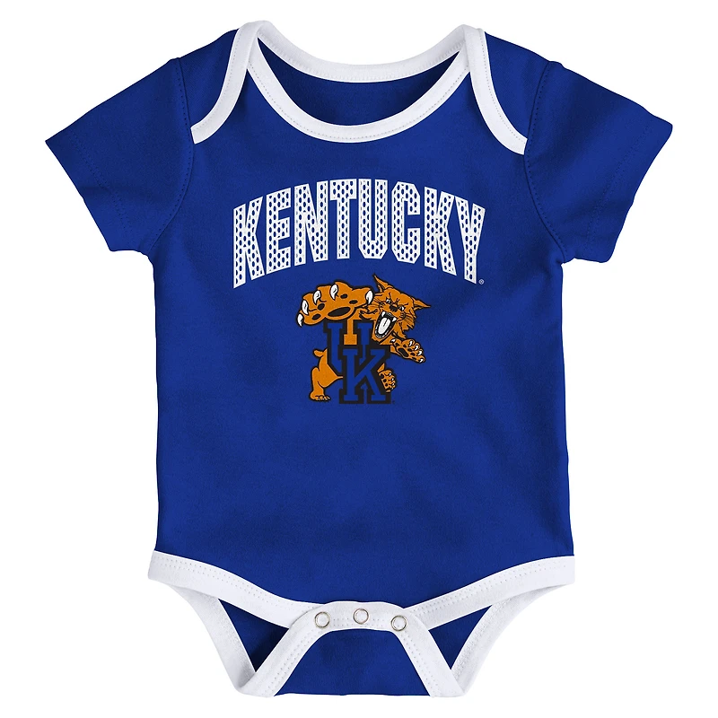 Ensemble de trois bodies pour nouveau-nés et nourrissons Outerstuff Kentucky Wildcats jouer toute la journée