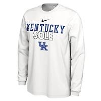 Nike  White Kentucky Wildcats 2023 On Court Bench Long Sleeve T-Shirt