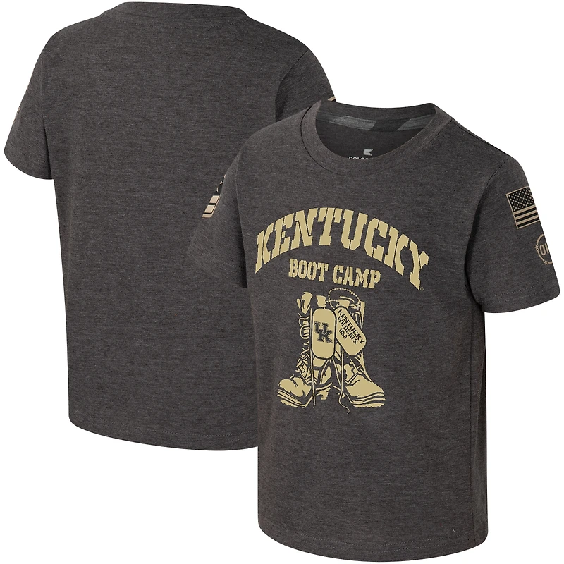 T-shirt de camp d'entraînement d'appréciation militaire pour tout-petits Colosseum Charcoal Alabama Crimson Tide OHT