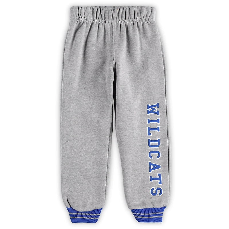 Ensemble sweat à capuche et pantalon de survêtement Colosseum Royal/Heathered Grey Kentucky Wildcats Poppies pour tout-petit