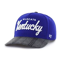Unisex '47 Royal Kentucky Wildcats Windowpane Plaid Collection Hitch Adjustable Hat