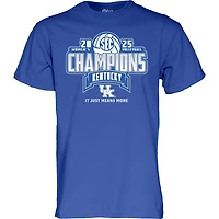 Unisex Blue 84  Royal Kentucky Wildcats 2025 SEC Volleyball Regular Season Champions Locker Room T-Shirt