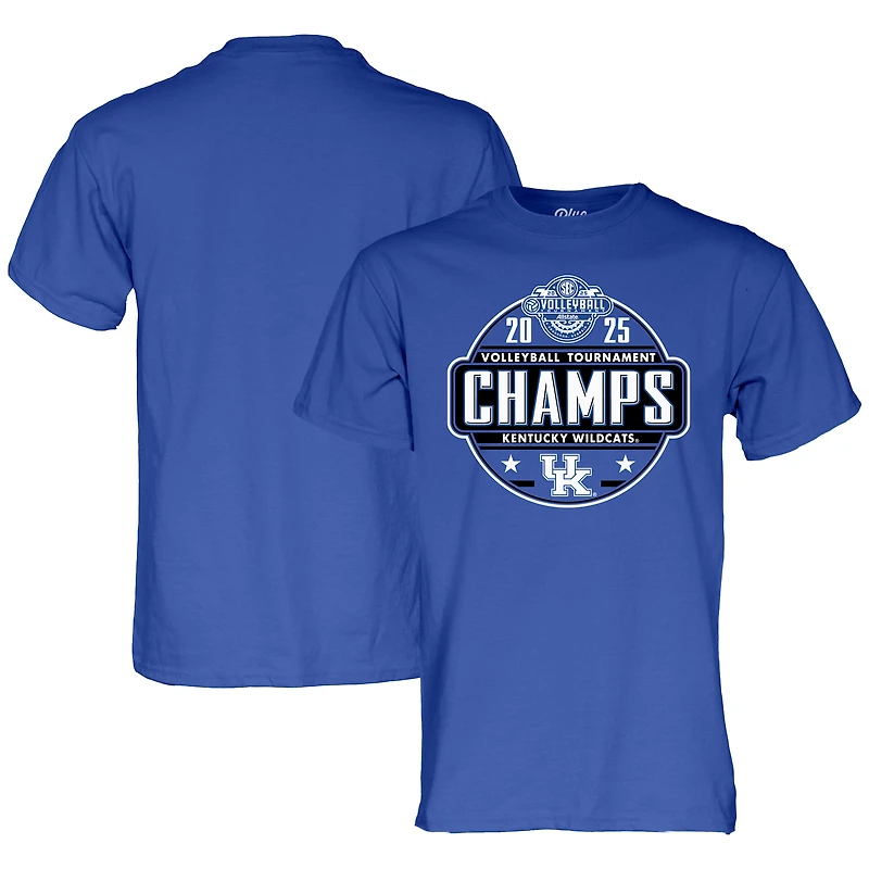 Unisex Blue 84 Royal Kentucky Wildcats 2025 SEC Women's Volleyball Conference Tournament Champions Locker Room T-Shirt