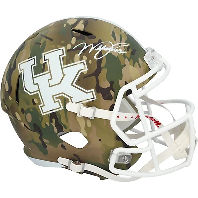 Will Levis Kentucky Wildcats Autographed Riddell Camo Speed Replica Helmet