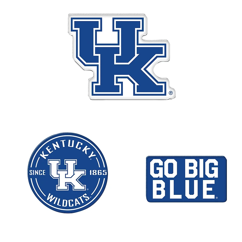 WinCraft Kentucky Wildcats 3-Pack Premium Fridge Magnet Set