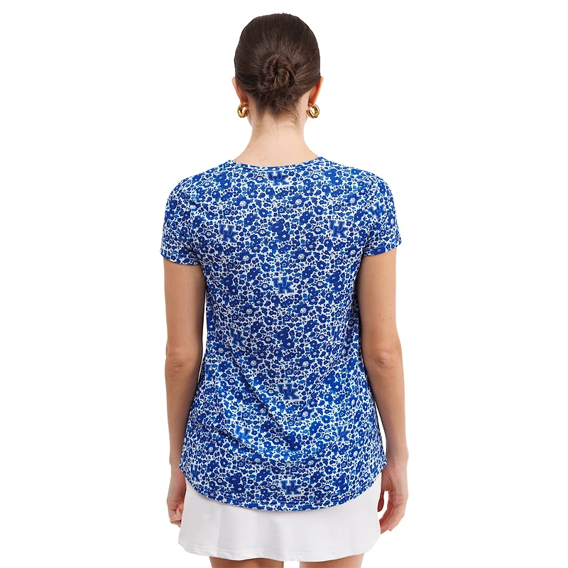 Women's Smith & Quinn Blue Kentucky Wildcats Blake Floral V-Neck Top