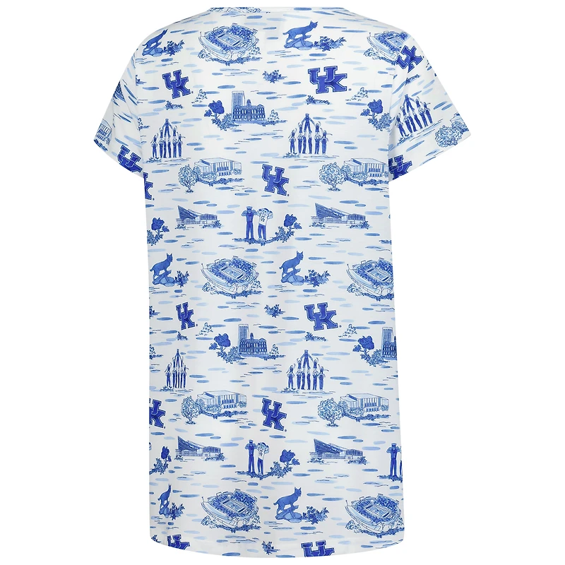 Women's Smith & Quinn White Kentucky Wildcats Blake Floral V-Neck Top