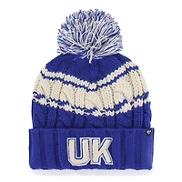 Bonnet en tricot à revers Emma '47 Royal Kentucky Wildcats pour femme avec pompon