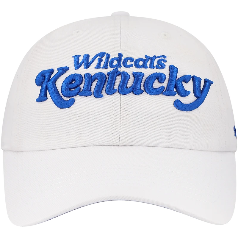 Casquette ajustable blanche Kentucky Wildcats Pensacola Clean Up pour femme '47