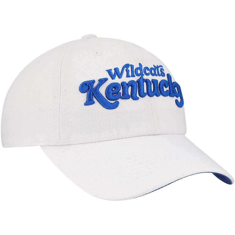 Casquette ajustable blanche Kentucky Wildcats Pensacola Clean Up pour femme '47