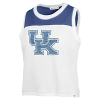 Women's '47 White Kentucky Wildcats Premier Zoey Waist Length Tank Top