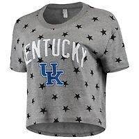 Women's Alternative Apparel Gray Kentucky Wildcats Headliner Stars Cropped Tri-Blend T-Shirt