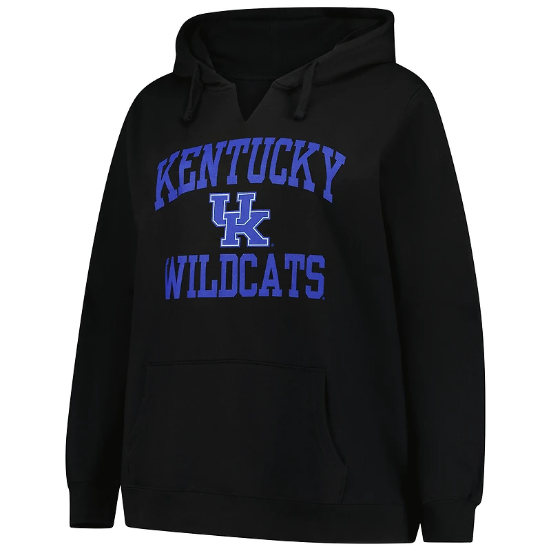 PRF KENT BLACK WOMENS PLUS HEART & SOUL NOTCH NECK HOODY SWTLADYPO