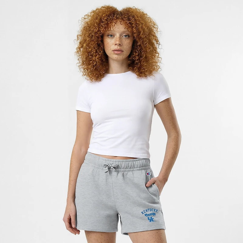 Women's Champion  Gray Kentucky Wildcats Powerblend Elastic Waist Shorts