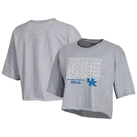 T-shirt court Boyfriend Champion Kentucky Wildcats gris pour femme