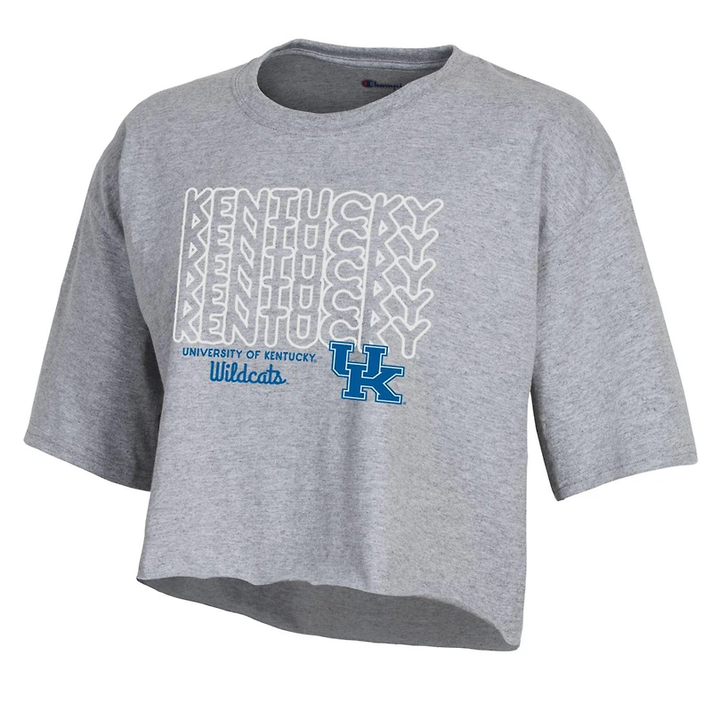 T-shirt court Boyfriend Champion Kentucky Wildcats gris pour femme
