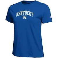 T-shirt à logo arqué pour championne féminine des Royal Kentucky Wildcats