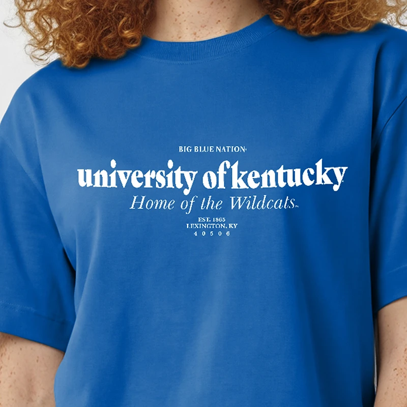 Women's Champion Royal Kentucky Wildcats Home Wordmark T-Shirt