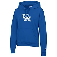 Women's Champion Royal Kentucky Wildcats Powerblend Fleece Pullover Hoodie