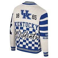 Pull zippé en jacquard pour femme Colosseum Cream Kentucky Wildcats