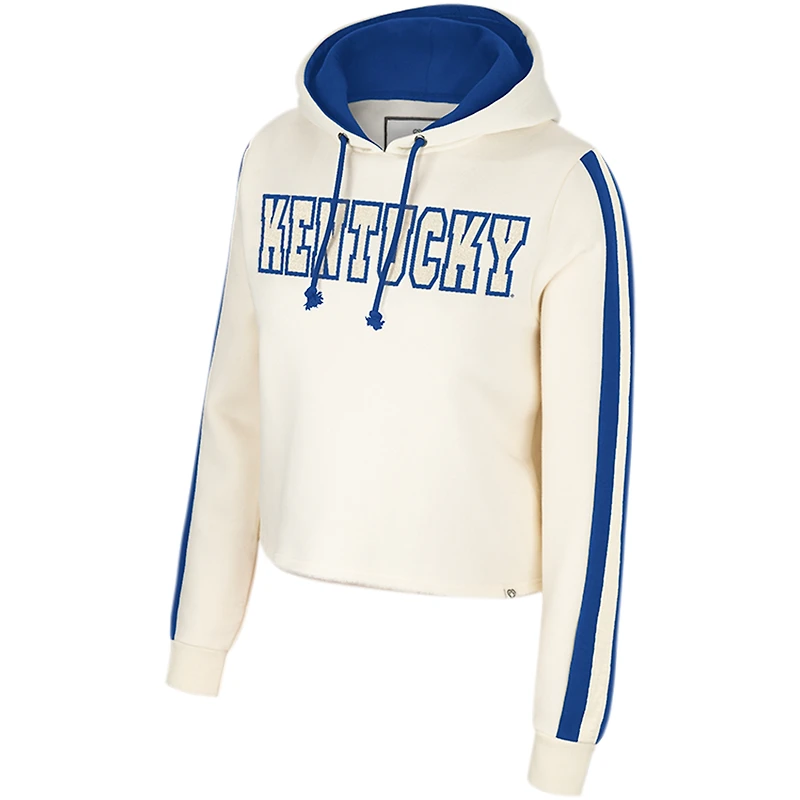 Pull à capuche court Colosseum crème Kentucky Wildcats Perfect Date pour femmes
