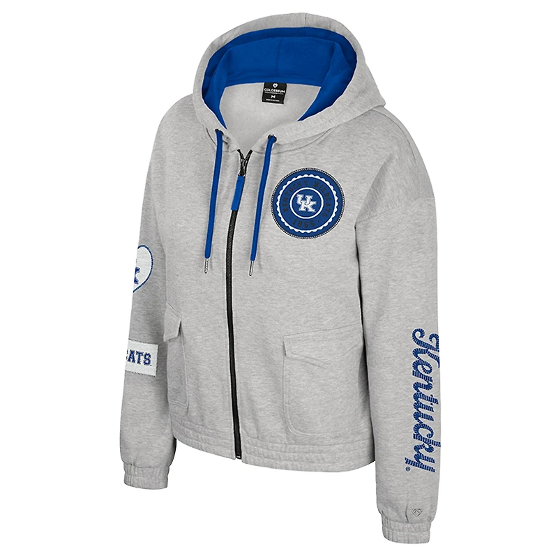 Veste à capuche zippée Alfie pour femme, gris Colosseum, Kentucky Wildcats
