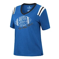 T-shirt Colosseum Heathered Royal Kentucky Wildcats 15 min Early Football pour femme