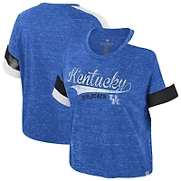 T-shirt à col rond et blocs de couleurs pour femme Colosseum Royal Kentucky Wildcats