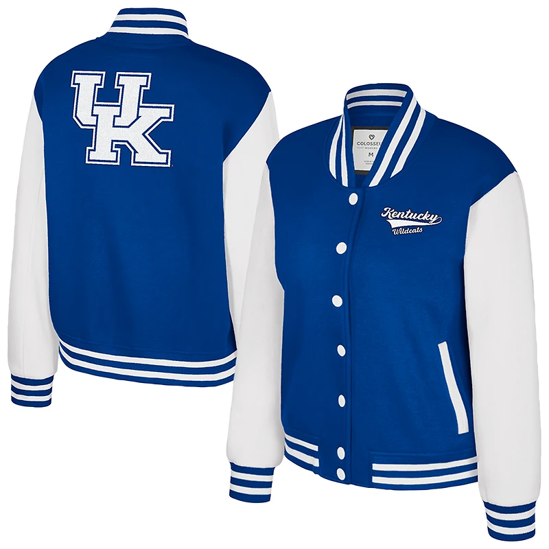 Veste polaire à boutons-pression pour femme Colosseum Royal Kentucky Wildcats French Baguette