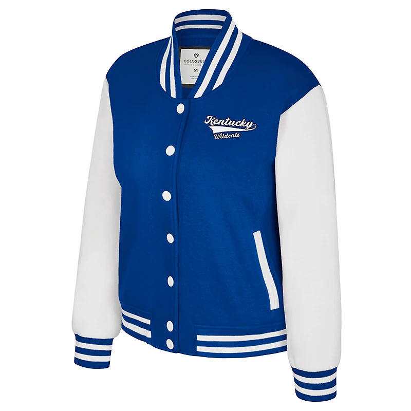 Veste polaire à boutons-pression pour femme Colosseum Royal Kentucky Wildcats French Baguette