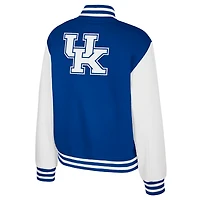 Veste polaire à boutons-pression pour femme Colosseum Royal Kentucky Wildcats French Baguette