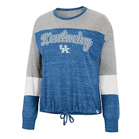 Colosseum Royal Kentucky Wildcats Joanna Tie Front T-shirt à manches longues pour femme