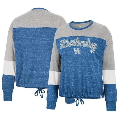 Colosseum Royal Kentucky Wildcats Joanna Tie Front T-shirt à manches longues pour femme